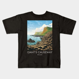 A Pop Art Travel Print of the Giant´s Causeway - Ireland Kids T-Shirt